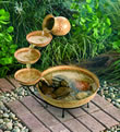 Embossed Cascade Solar Powered Water Feature