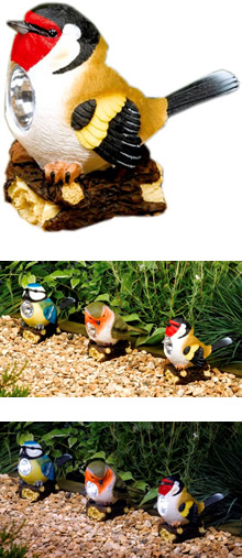 Solar Powered Bird Spotlights - Goldfinch