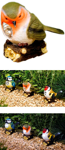 Solar Powered Bird Spotlights - Robin