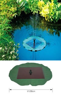 Solar Powered Water Feature - Floating Lily Fountain