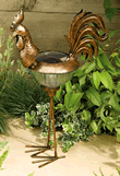 Solar Powered Metal Cockerel Light
