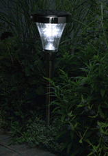 Stainless Steel Solar Garden Lights - PIR Post/Wall Light