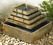 Solar water Feature - Stepped Corner Slate Fountain