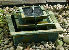 Solar Water Feature - Stepped Slate Fountain