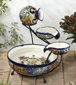 Talavera Cascade Solar Powered Water Fountain
