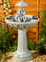 Solar Umbrella Fountain Water Feature