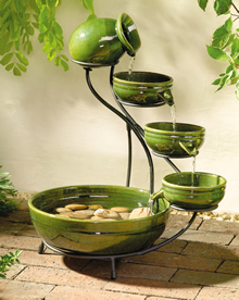 Green Cascade Solar Powered Water Feature