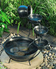 Pewter Cascade Solar Powered Water Feature