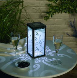 Solar Garden Light - Scroll Lantern - Twin Pack