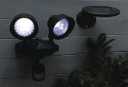Solar Powered Twin Security Light