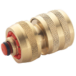 Spear & Jackson Brass 1/2" Female Hose Connector With Water Stop