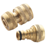 Spear & Jackson Brass 1/2" Female and 1/2" Male Hose Connectors