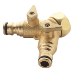 Spear & Jackson Brass Two Way Tap Connector