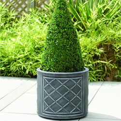 Small Image of Lead Effect Round Planter - 44cm