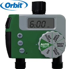Orbit 1 Dial 2 Port Hose Tap Timer