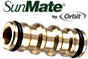 Brass Double Male Hose Connector by Sunmate Orbit - 94751