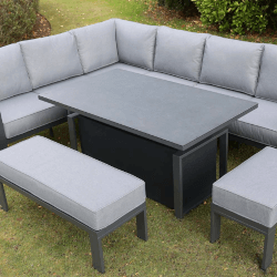 Extra image of Supremo Melbury Corner Modular with Adjustable Table in Grey