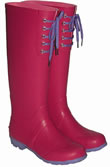Pink Laced Fashion Wellies