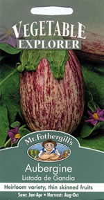 Vegetable Explorer Listada de Gandia Aubergine Seeds