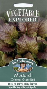 Vegetable Explorer Oriental Giant Red Mustard Seeds
