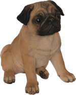 Small Image of Real Life Pug - Resin Garden Ornament