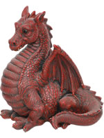 Small Image of Red Winged Dragon - Resin Garden Ornament