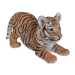 Small Image of Vivid Playful Tiger Cub - Resin Garden Ornament