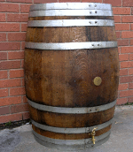 Oak Barrel Wooden Water Butt - 225ltr