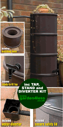 Black Poly Water Butt - 110ltr