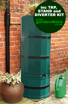 Green Poly Water Butt - 220 Ltr