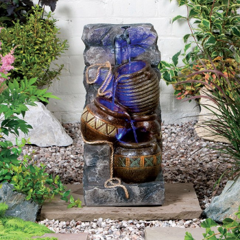 Image of Pouring Pot Wall Easy Fountain Garden Water Feature