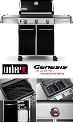 Weber Genesis E310 BBQ in Black with Free Cool Box