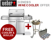 Weber Genesis S310 BBQ with Free Cooler and Boules