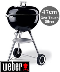 Weber One Touch Silver 47cm BBQ in Black