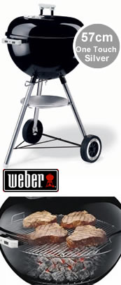 Weber One Touch Silver 57cm BBQ in Black
