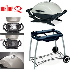 Weber CharQ BBQ and Rolling Cart
