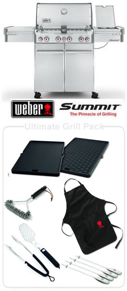 Weber Summit S470 Stainless Steel Gas BBQ Ultimate Grill Pack