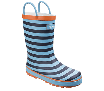 Image of Cotswold Kids Captain Stripy Wellies - Blue - UK 4.5