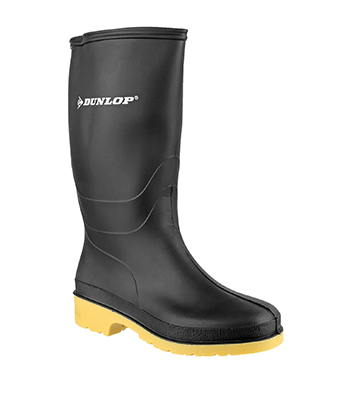 Image of Dunlop Kids Dulls Wellington Boots in Black - UK 10 JNR