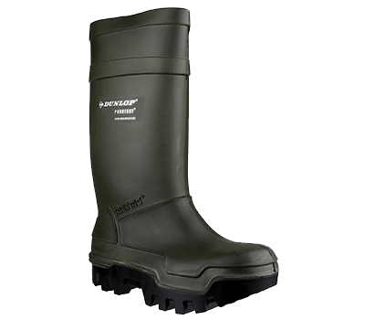 Image of Dunlop Purofort + Wellington Boot in Green - UK 5