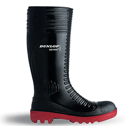 Small Image of Dunlop Acifort Ribbed Full Safety Wellington - Black - UK 12