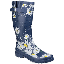 Small Image of Cotswold Burghley Mid Calf Wellington Boots in Daisy Pattern