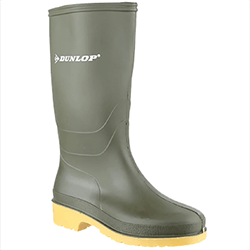 Small Image of Dunlop Dulls Wellington Boot in Green - UK 7