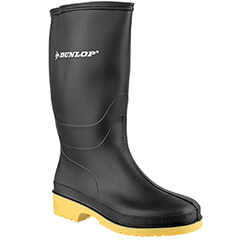 Small Image of Dunlop Kids Dulls Wellington Boots in Black - UK 1