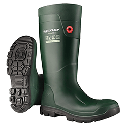 Small Image of Dunlop FieldPro Full Safety Wellington Boot - Green - UK 12
