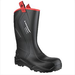 Small Image of Dunlop Purofort Rugged Full Safety Wellington Boot in Black - UK 13