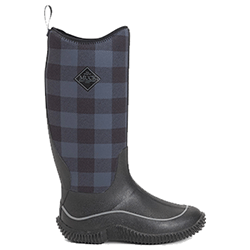 Small Image of Muck Boots Hale Wellington - Black/Grey Plaid - UK 6