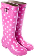 Town and Country Pink Spotty Wellies