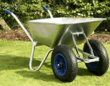 Twin Wheel Barrow - Steel Carrier 90 to 110 ltr
