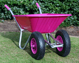 Twin Wheelbarrow - Pink Clipper 90 to 110 ltr